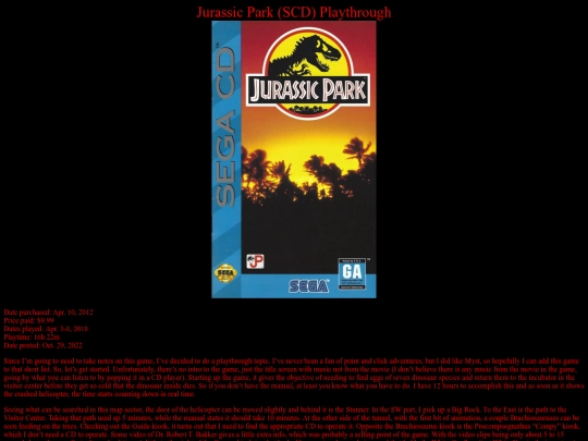 Jurassic_Park_SCD_playthrough screenshot