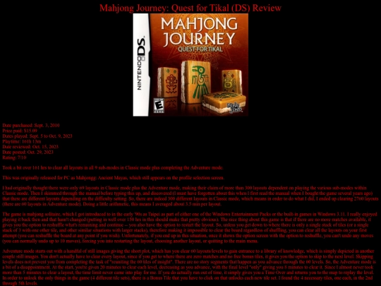 Mahjong_Journey_Quest_for_Tikal_DS_review screenshot