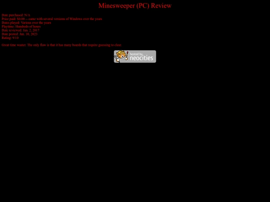 Minesweeper_PC_review screenshot