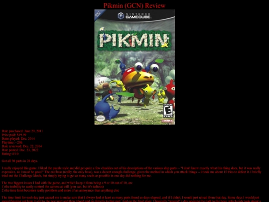 Pikmin_GCN_review screenshot