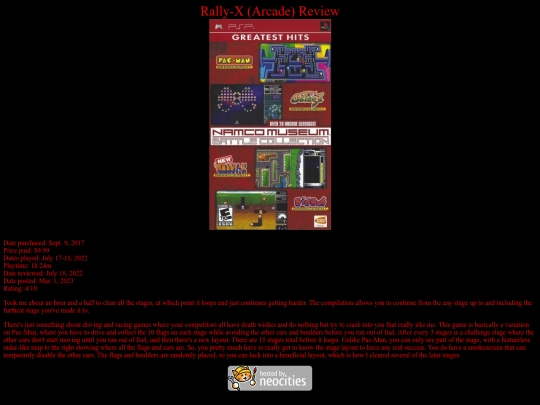 Rally-X_Arcade_review screenshot