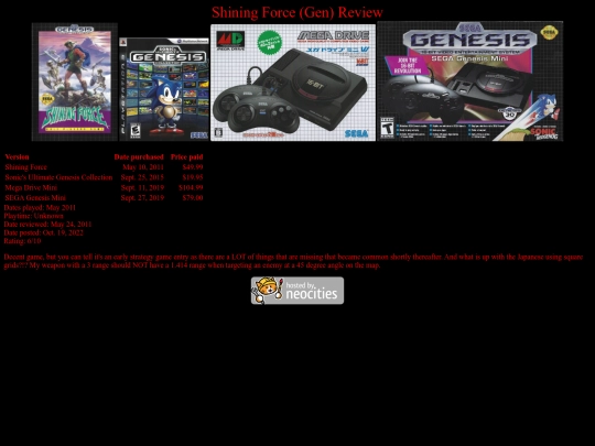 Shining_Force_Gen_review screenshot