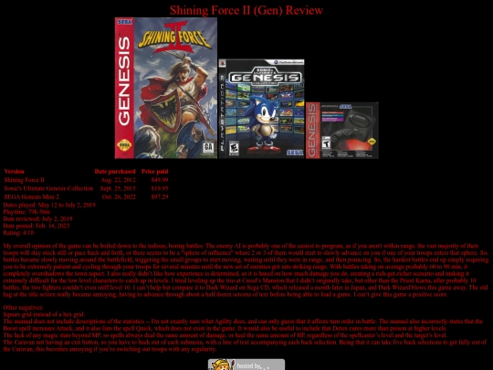 Shining_Force_II_Gen_review screenshot
