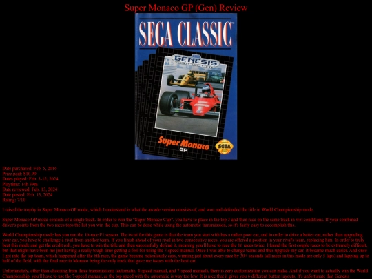 Super_Monaco_GP_Gen_review screenshot