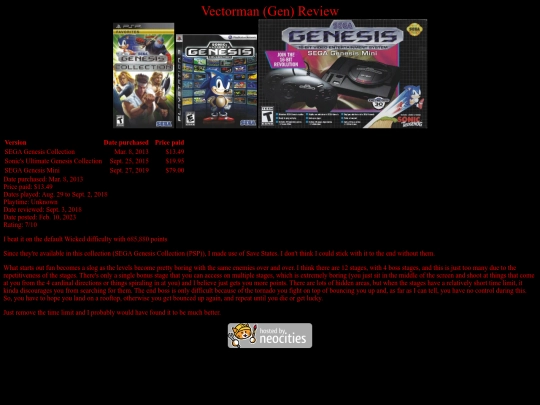 Vectorman_Gen_review screenshot