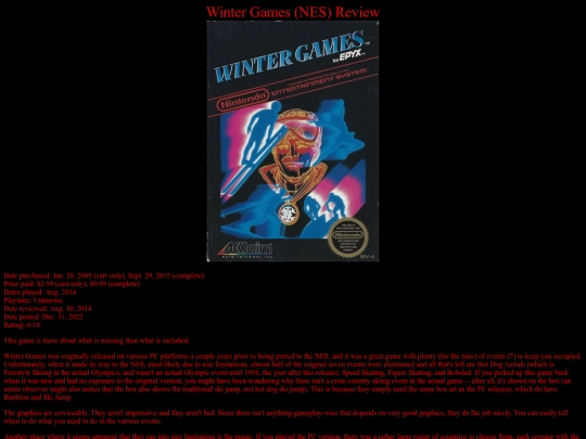 Winter_Games_NES_review screenshot