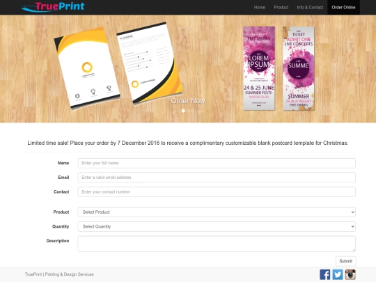 order screenshot