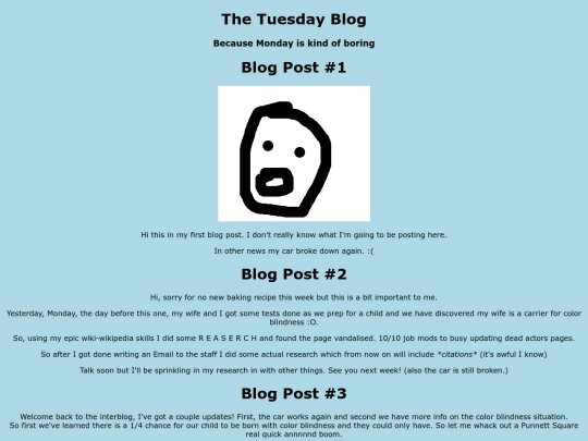 Blog screenshot