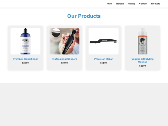products screenshot