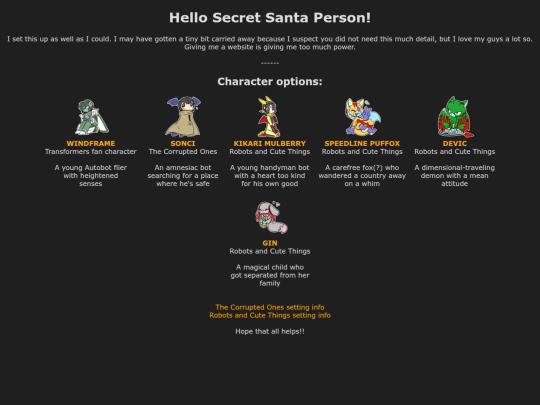 santa-options screenshot