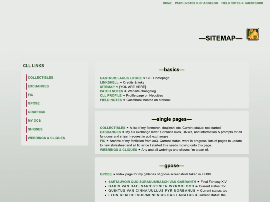 sitemap screenshot