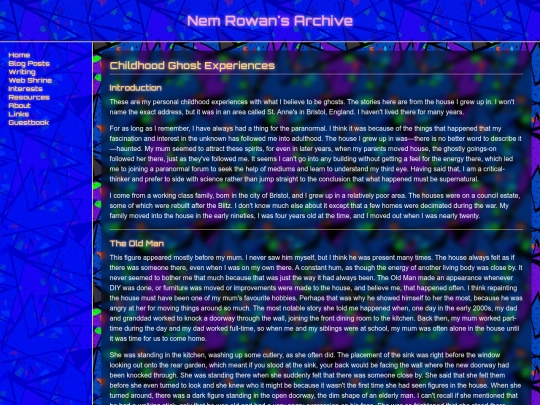 writing/ghosts screenshot