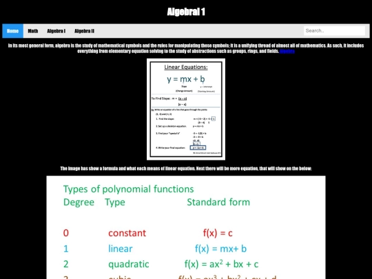 AlgebraI screenshot