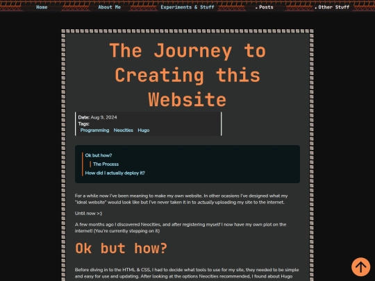 posts/2024/08/journey-to-creating-a-website screenshot