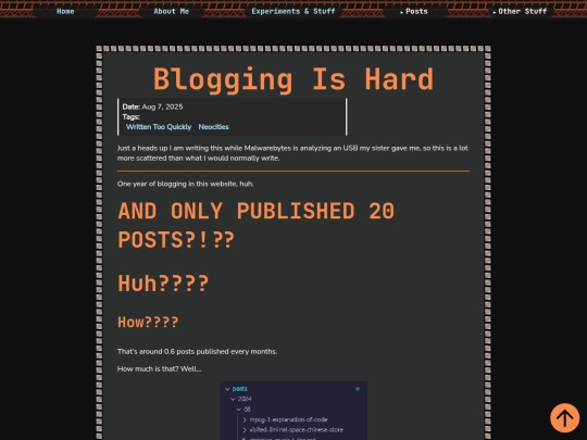posts/2025/08/blogging-is-hard screenshot