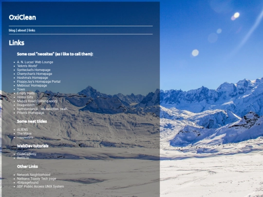 links screenshot
