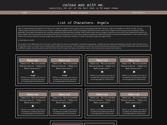 character-list screenshot