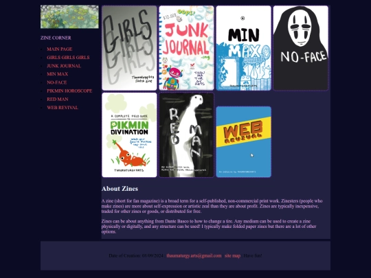 ThaumaturgyArts/zines screenshot
