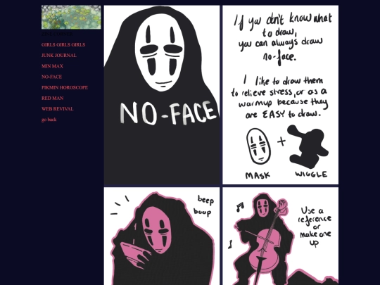 ThaumaturgyArts/zines/noface screenshot