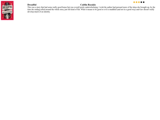 experiencespages/books/dreadful screenshot