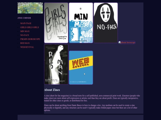 zines screenshot