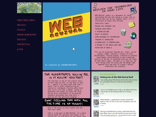 zines/webrevival screenshot