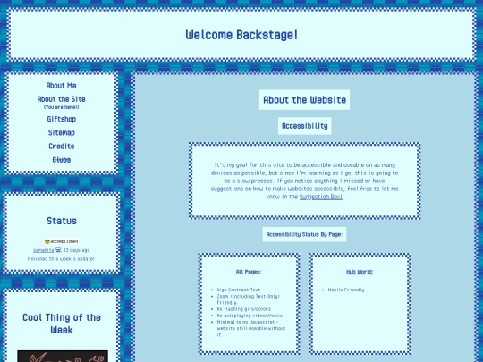 backstage.aboutsite screenshot