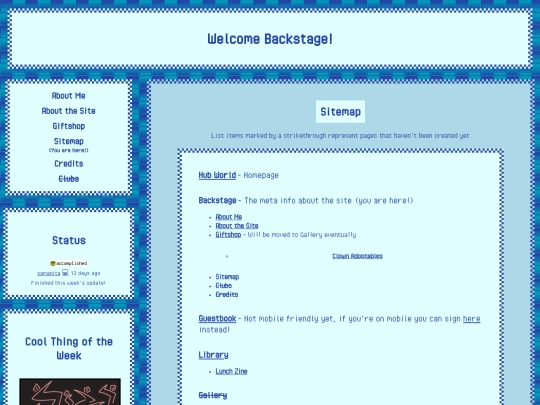 backstage.sitemap screenshot