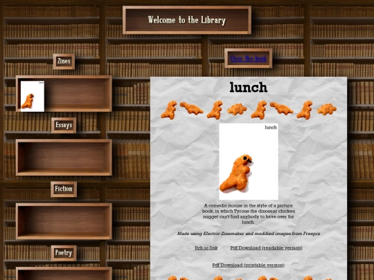 library-zines-lunch screenshot