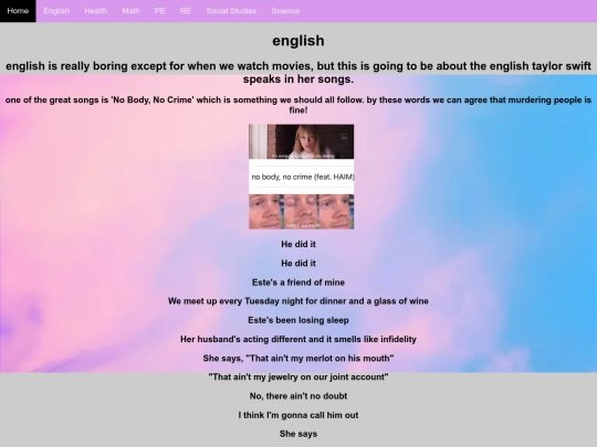 English screenshot