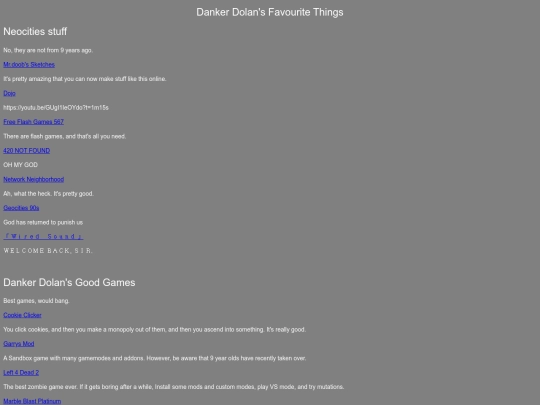 links screenshot