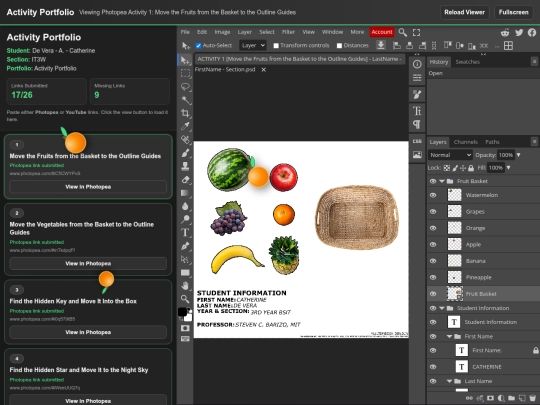 Online Activity Portfolio screenshot