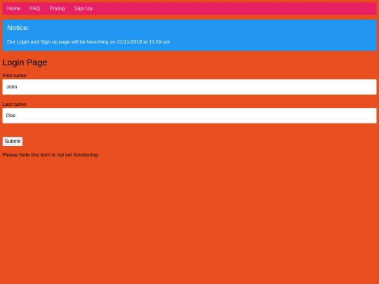 login screenshot