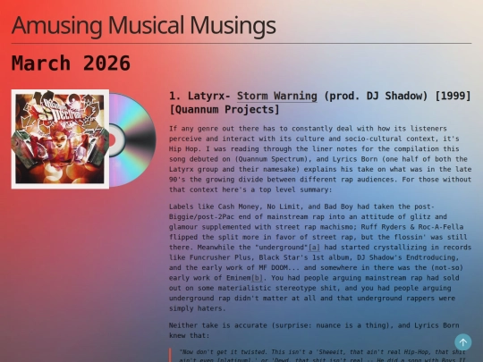 amusing-musical-musings/march-2026 screenshot