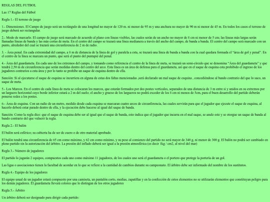 reglas de futbol screenshot