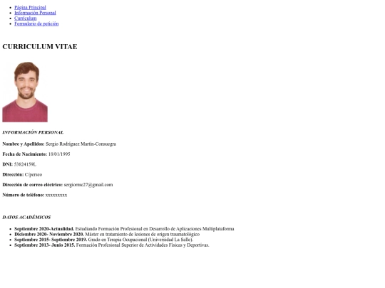CurriculumVitae screenshot
