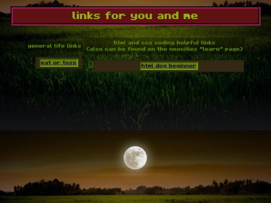 links screenshot