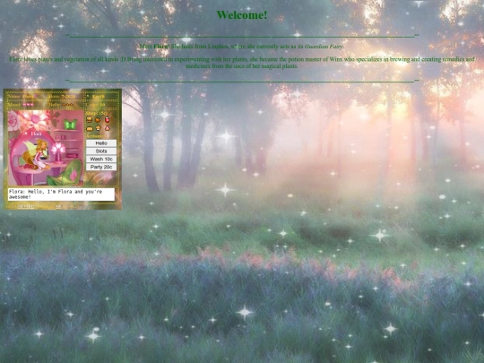 my websites/flora screenshot