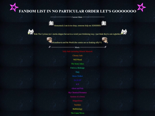 fandomlist screenshot