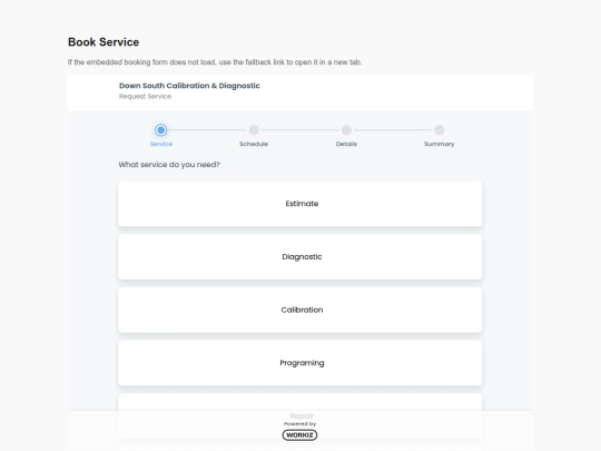 booking screenshot