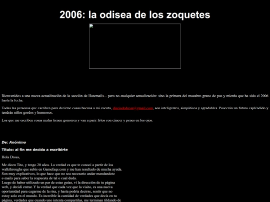 dross/Hatemails/2006/Enero2006 screenshot
