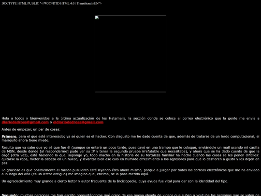 dross/Hatemails/2007/octubre2007 screenshot