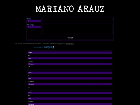 guestbook screenshot