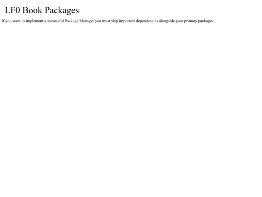 Packages screenshot