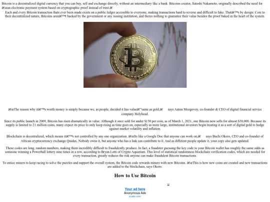Bitcoin screenshot