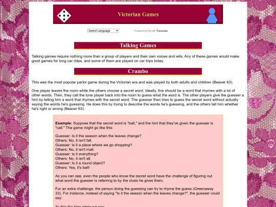 Victorian/talkinggames screenshot