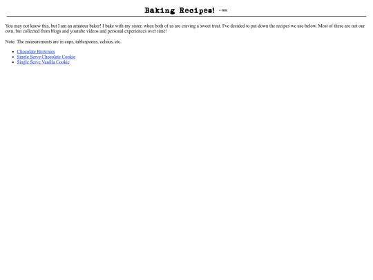 recipes screenshot