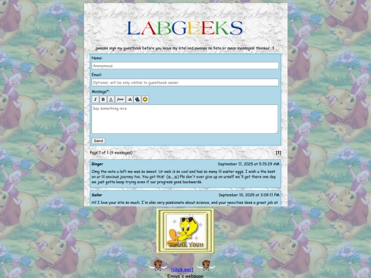 guestbook screenshot