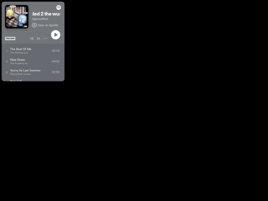 playlists/ded screenshot