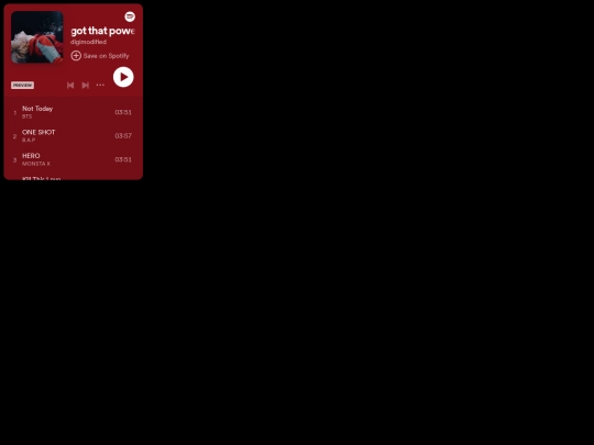 playlists/power screenshot